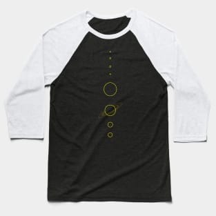 Planets (yellow) Baseball T-Shirt